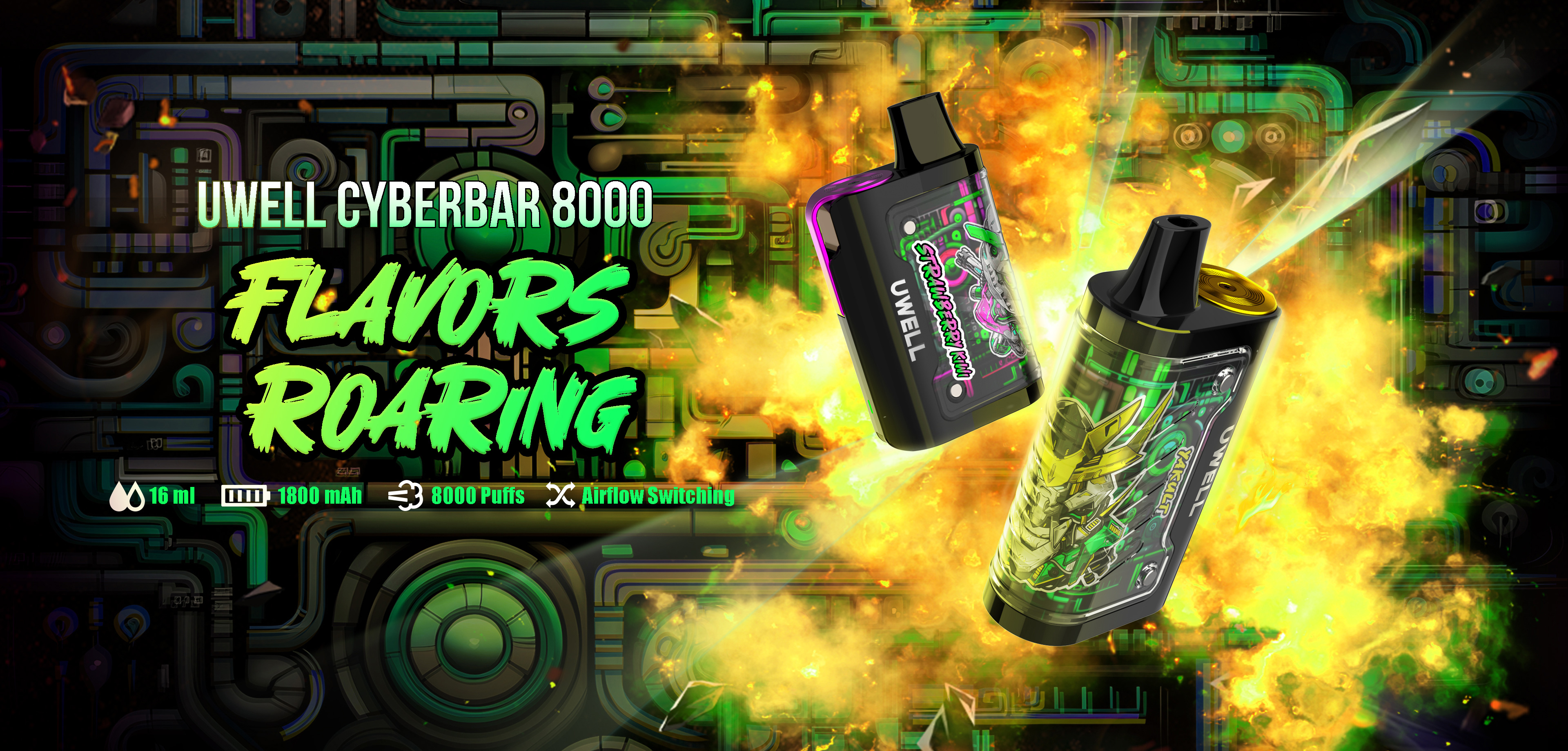 UWELL Cyberbar 8000: Flavor Roaring