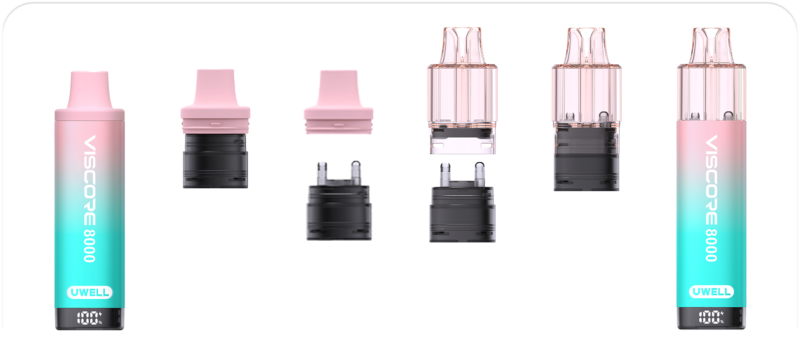 viscore 8000 disposable vape Uwell Viscore 8000 Prefilled Vape Pod Kit UK – Shop Disposables main image 0