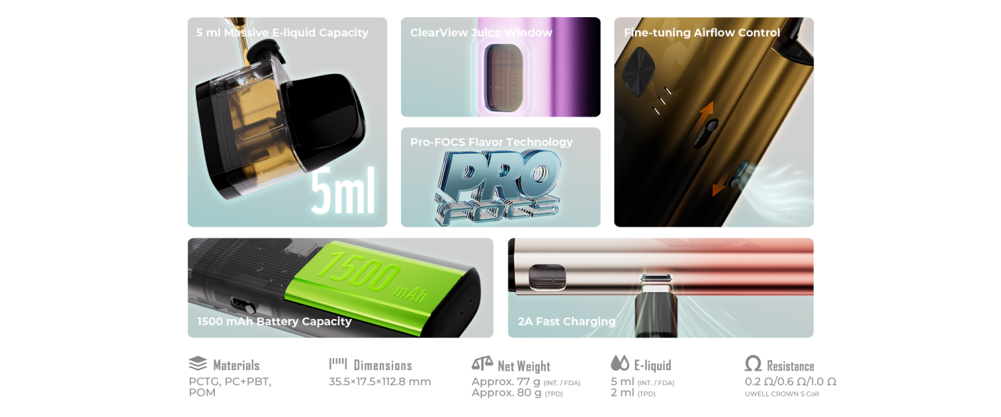 UWELL CROWN S Pod System: Unleashing Unparalleled Performance and  Versatility