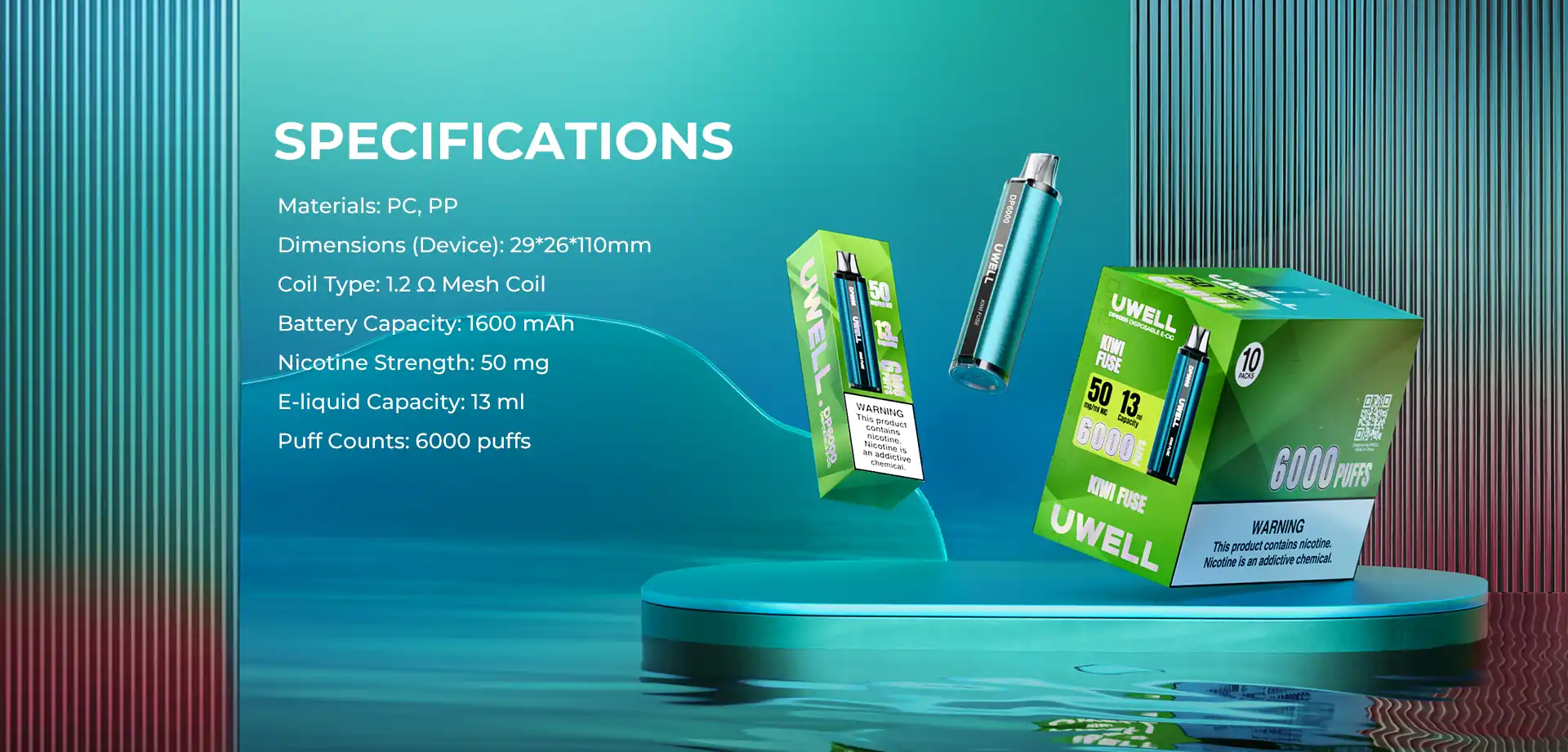 uwell disposable vape Rockey Vapor Oxbar M20K Nictone-Free Disposable Vapes main image 0