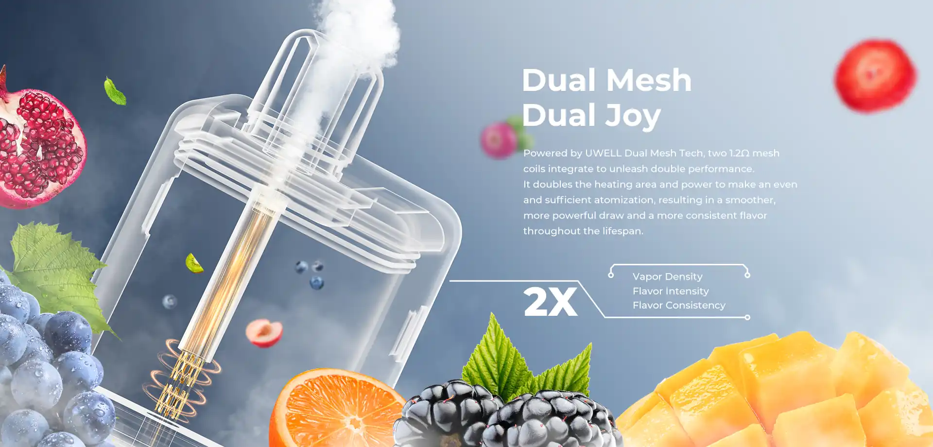 UWELL Prime BG12000 - Dual Mesh Disposable E-Cig with Futuristic Design