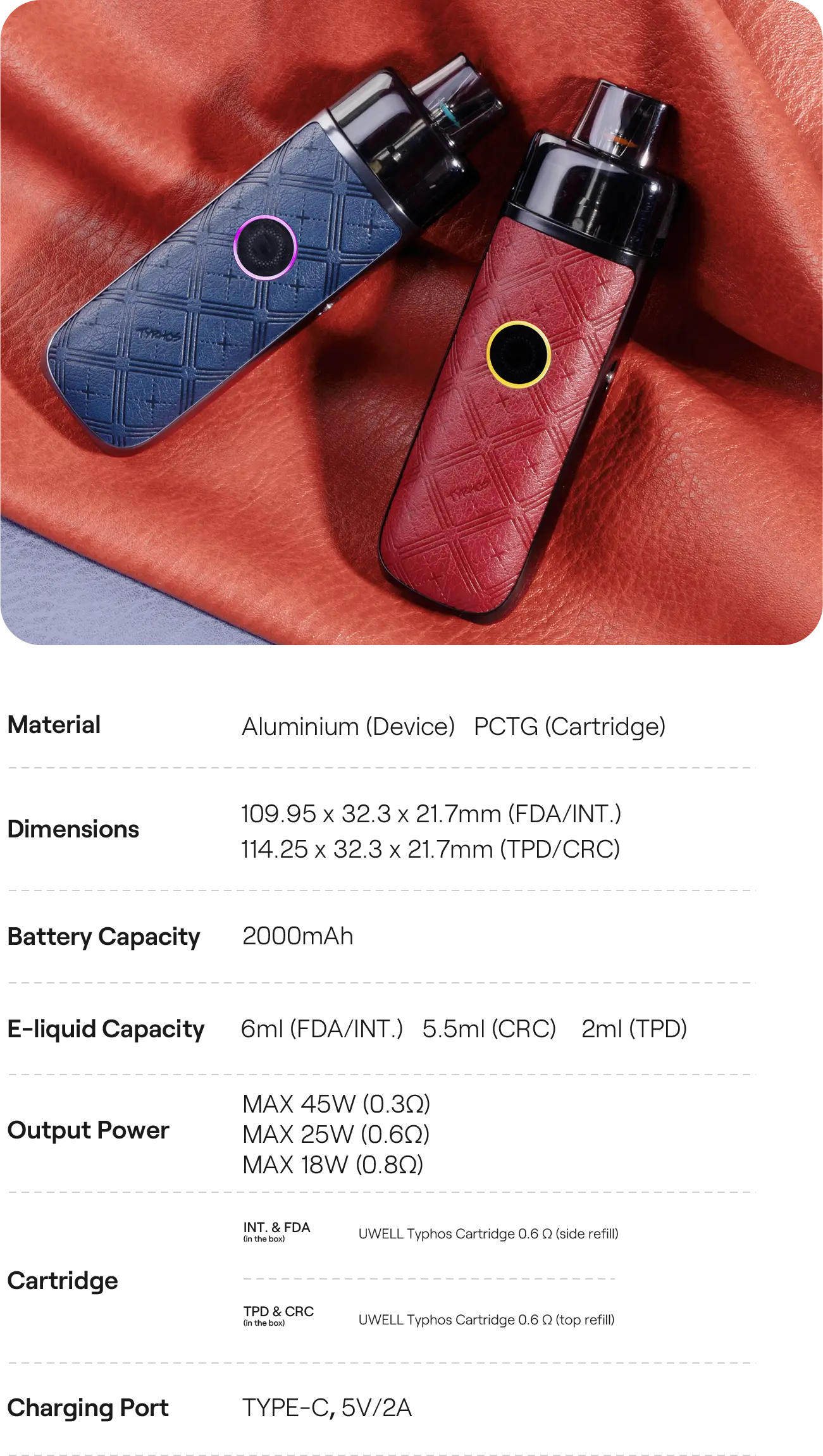 cannabis vapen gesundheit Typhos | POD-System von Uwell main image 1