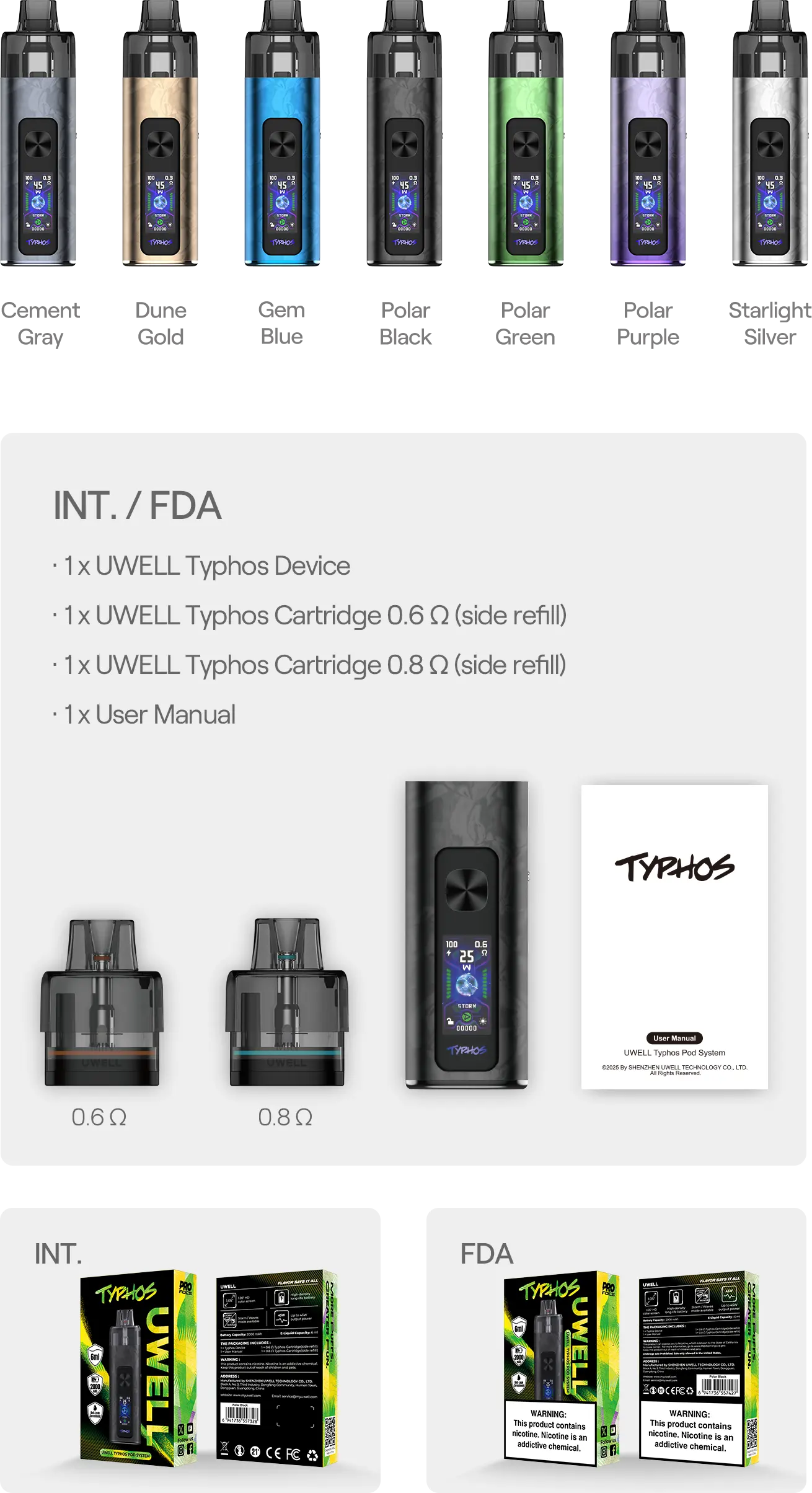 typhoon vape pods TYPHOS VooPoo NAVI Kit x Riff Flavor:Bangin Sour Berries